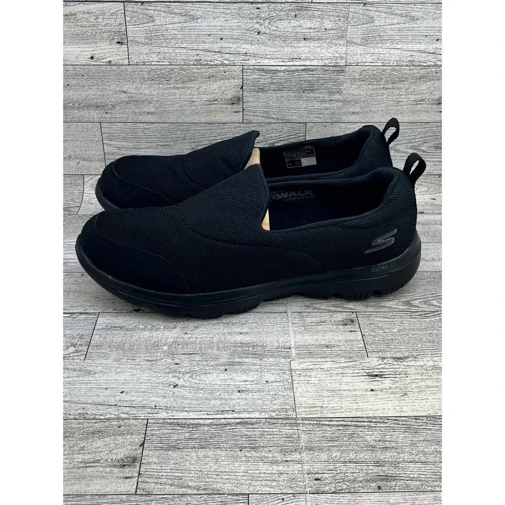 Skechers GoWalk Evolution Ultra‎ Womens Black Slip On Sneakers 15730 Size 9